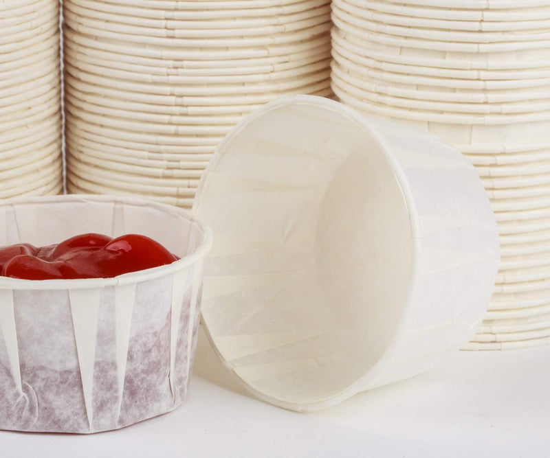 Golden Apple, 4oz-120ct White Paper Souffle Portion Cups for Measuring, Medicine, Samples, Jello Shots,Harvest Paper. Compostable Souffle, Portion Cup - Image 4